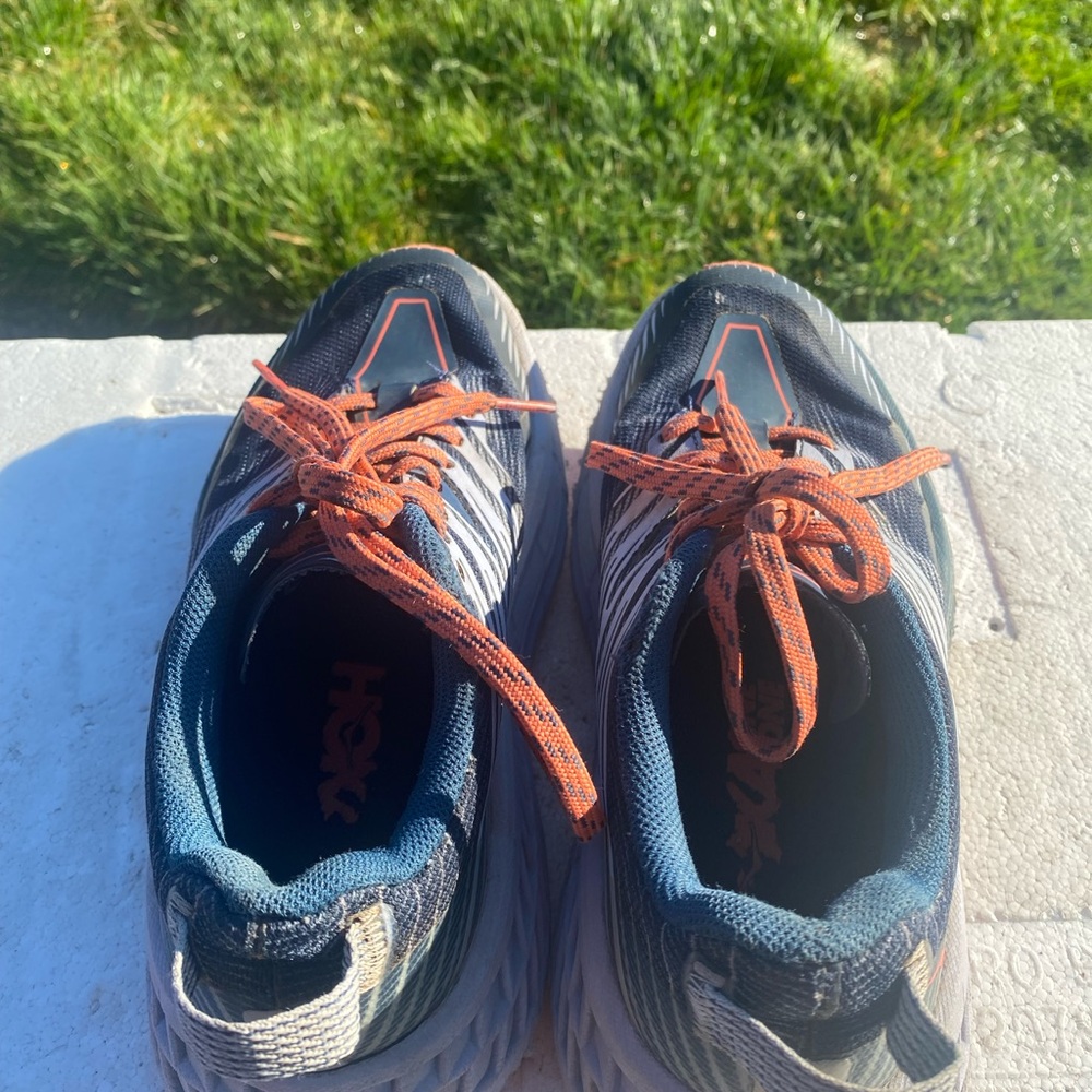 Hoka Speedgoat 4 Womens Black and White Trail Outdoor Running Sneakers Size 5 - Picture 13 of 16